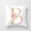 YeeJu Alphabet L Decorative Throw Pillow Covers English Letters Floral