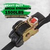 MOTO4U 2 Piece 1" x 6' Bolt-On Retractable Ratcheting Tie-Down