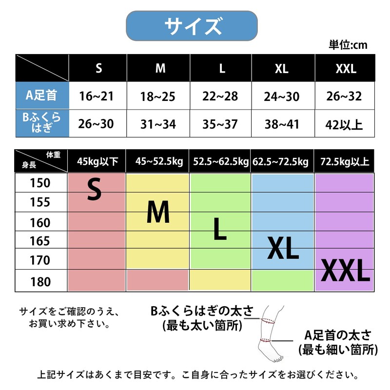[MACITEET] 着圧ソックス 弾性ストッキング 強圧 27-39hPa 段階着圧 履き心地 強い ふくらはぎ サポーター