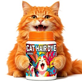 Professional Pet Hair Dye for Cats & Dogs - 3.5 fl oz Orange Cat Hair Color Dye for Cat Grooming, Safe Temporary Pet Grooming with Easy Application (Orange,3.5 oz)