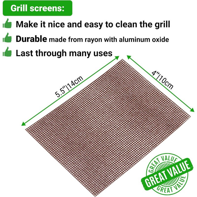 CUSINIUM 20-Pack Griddle Cleaning Pads + 40-Pack Grill Screens -