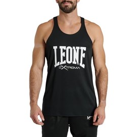 LEONE 1947 ABX118 Stringer Uomo Canotta Palestra Bodybuilding Fitness – Tank Top Allenamento Tessuto Leggero Traspirante, Nero, Taglia M