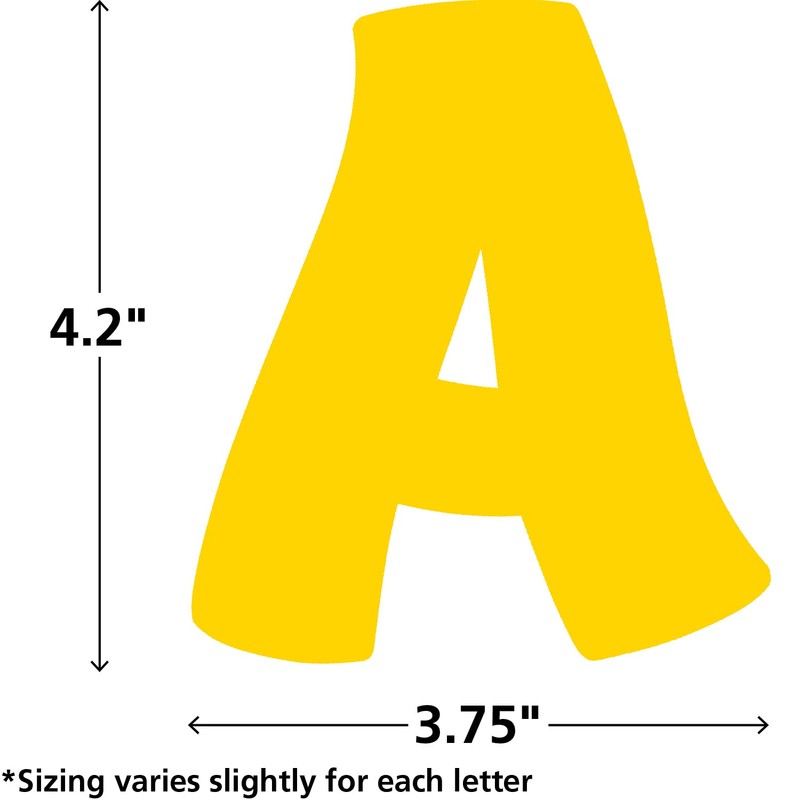 Teacher Created Resources Yellow Gold Fantastic 4-Inch Letters Combo Pack