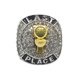 Customized Toilet Bowl Last Place Loser Championship Trophy Rings Prize (Silver,11)
