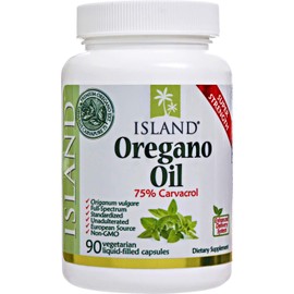 Island Nutrition, Oregano Oil Capsules, Organic Ingredients - Super-Strength, Grown in Spain, 90-ct Liquid-Filled - Organic Oil of Oregano Capsules with Enhanced Delivery