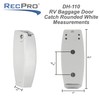 RecPro RV White Rounded Baggage Door Catch Compartment Clips Latch
