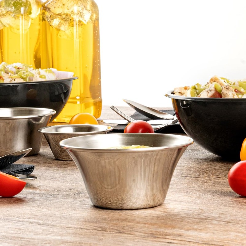 Stainless Steel Condiment Cup, Ramekin, Sauce Cup - Round -