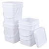 AnnkkyUS 4-Pack 4.8 Gallon Square Bucket with Lid, Plastic Bucket
