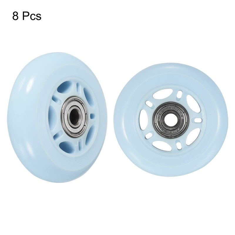 PATIKIL 70mm OD Inline Skate Wheels with Bearings, 8 Pack