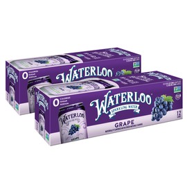 Waterloo Sparkling Water, Grape Naturally Flavored, Pack of 24, 12 Fl Oz Cans | Zero Calories | Zero Sugar or Artificial Sweeteners | Zero Sodium