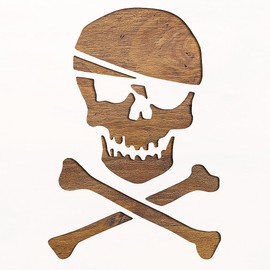 Pirate Skull & Crossbones Large Stencil for Painting, Reusable 19" x 13" Mylar Plastic – Ideal for Pirate Themes, Decor and DIY Crafts