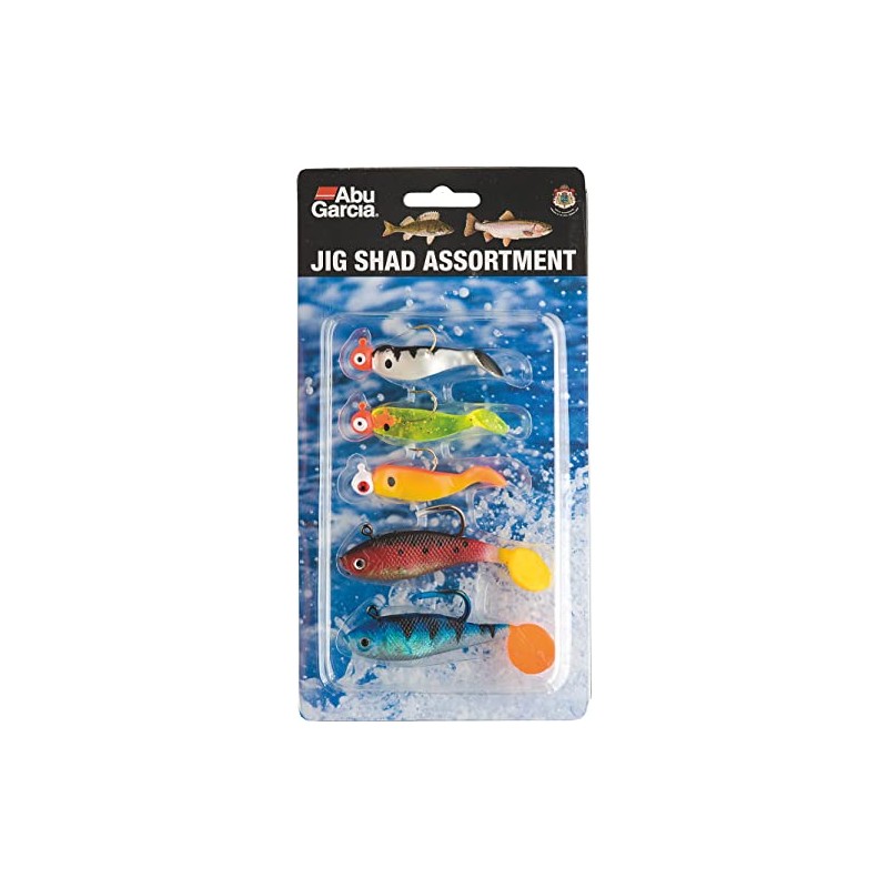Abu Garcia Jig Shad Assortment - Pre-Cut Shad Jigs for