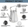 GURUDAR 68OZ/2000ML Stainless Steel Teapot with Removable Infuser for Loose