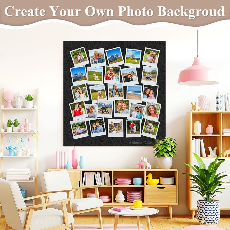 Black Felt Fabric 36" X 36" Inch Wide & 1