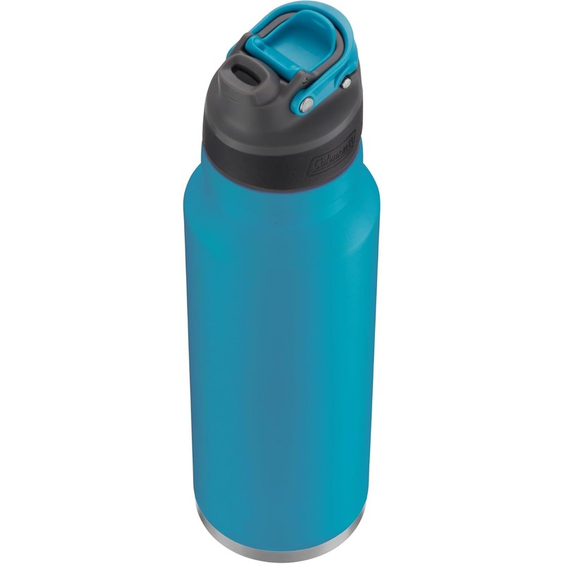 Coleman FreeFlow AUTOSEAL Stainless Steel Water Bottle, 40oz., Caribbean Sea