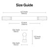 Alzassbg 10 Pack Polished Chrome Cabinet Pulls, 5 Inch(128mm) Hole