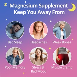 Magnesium Glycinate Gummies 400mg - Sugar Free Vegan Gummies for Adults & Kids with Vitamin D3, B6, C, CoQ10, Collagen, Zinc - Sleep, Muscle, Bone & Memory Support - 60 Raspberry Chewables