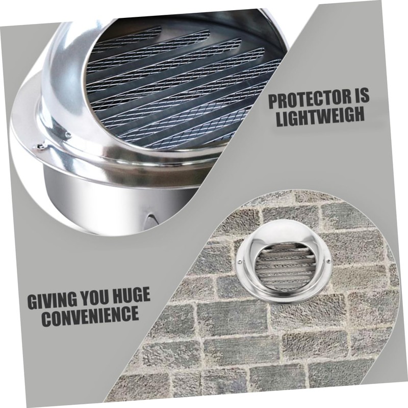 WHAMVOX Round Stainless Steel Vent Cover Windproof Louver Grille for