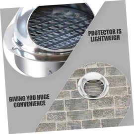 WHAMVOX Round Stainless Steel Vent Cover Windproof Louver Grille for Kitchen and Bathroom Exhaust Fans Easy to Install Suitable for Ventilation Ducts and Range Hoods