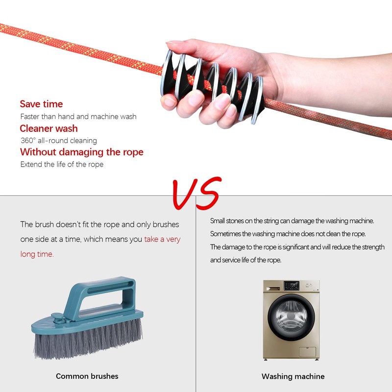 CAMNAL Climbing Rope Cleaning Brush 8-12mm Climbing Rope Cleaning Tools