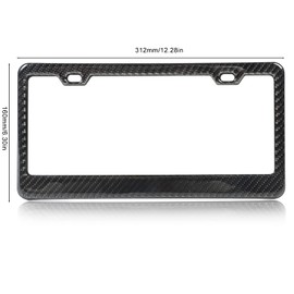 ZIZEV Marco de Matrícula, Soporte de Matrícula Resistente de Alta Resistencia, Fibra de Carbono Resistente Al Desgaste para Coche