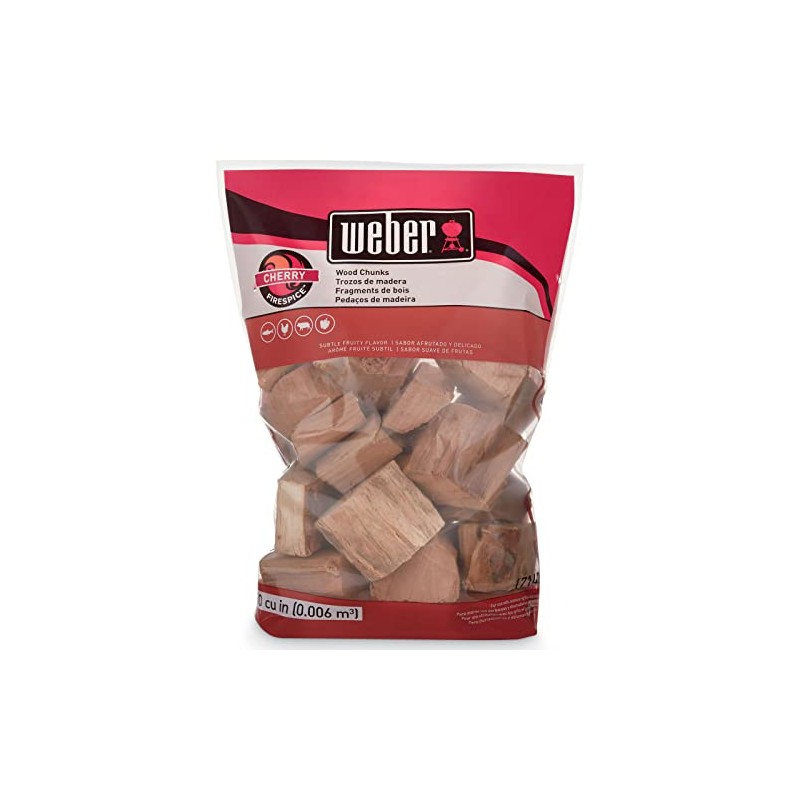 Weber Cherry Wood Chunks, for Grilling and Smoking, 4 lb.