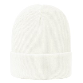 Century Star Beanies Women Satin Lined Beanie Men Knit Silk Lined Winter Gift Hats Cuffed Skiing Beanie Hats Cap A White One Size