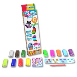 12 Colours Neon and Classic Lovin Modeling Set with Colour Dough, Craft Kits for Kids - Arts and Crafts for Kids - Colour Dough Modelling and Sculpting Playdough Set - Ideal Creative Activity Kit