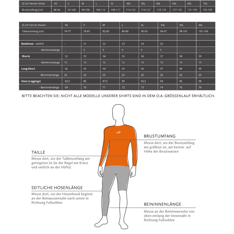 IQ-UV Men's 300 Jammer UV Protective Clothing Swim Shorts, Black,