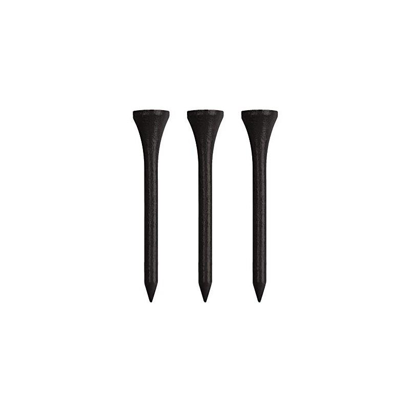 IZZO Golf Wood Golf Tees, 1.75 Inch, Black (Pack of