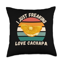 Retro Cachapa I Just Freaking Love Cachapa Food Lover Throw Pillow
