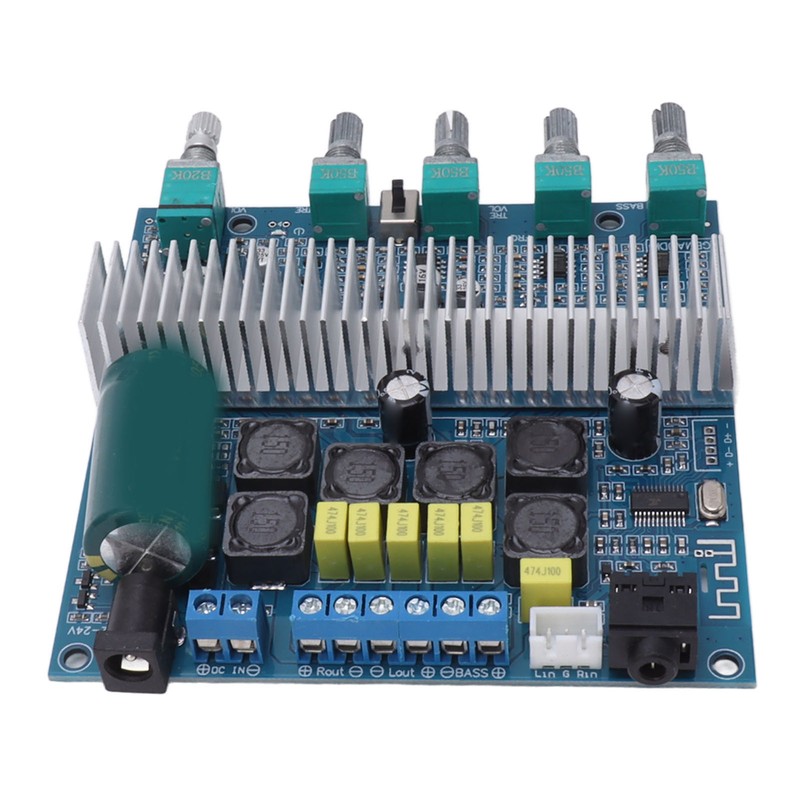 Subwoofer Amplifier Board High Power Bluetooth Audio Amp DC12V‑24V 2.1