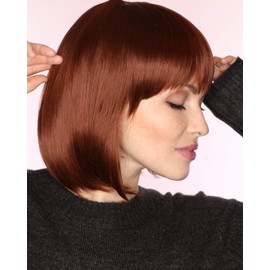 Prettyland C1920 Women's Brown Short Matte Natural Like Real Hair Bob Wig