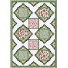 Benartex - Bettys Geraniums - Leafy Garden - White/Leaf, Fabric