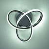 GEADI Modern LED Ceiling Light Fixtures, 20W Chrome Chandelier Lighting,