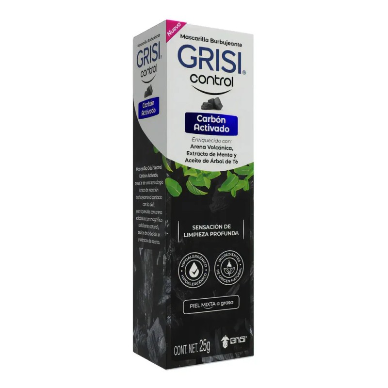 Mascarilla Burbujeante Grisi Control de Carbón Activado para Piel Grasa