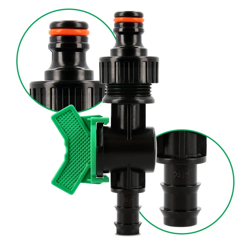 BRADAS® Regulating Valve Shut-Off Valve Hose Connection 16 mm with