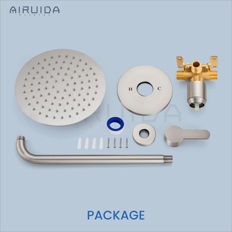 Airuida Shower Faucet Set Complete with Showerhead, Single Function Shower