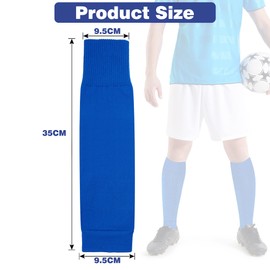 Tugaizi Football Sock Sleeves Navy Blue Shin Guards Sleeves Navy Blue Footless Football Socks Cut Socks Football for Games Beginners Teens Adults