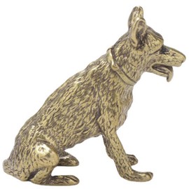 SnowOwl Brass Dog Figurine 1pcs, Small Statue House Sculptures, Animal Ornament Figurine Tea Pet Home Decor Table Office Decorative Collectible or Elders (dog-08)
