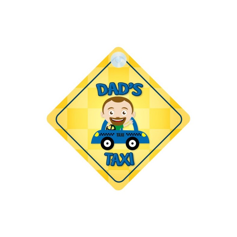 Dad's Taxi Car Sign Funny Novelty Gift/Present Baby on Board