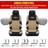 AUTOYOUTH Beige Car Seat Covers Full Set, 3D Tyre Embossed