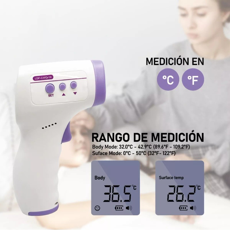 Hi8us Termómetro Digital Infrarrojo Sin Contacto Para Frente