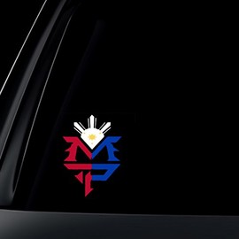 MP: Manny Pacquiao Philippine Flag Sun Car Decal / Stickers