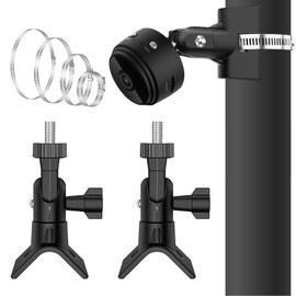 Lvjkes Blink Mount, 2 Blink Outdoor Camera Holders, Comes with 8 Adjustment Rings, Suitable for Arlo/Wyze/Eufycam Indoor/Outdoor Cameras and Small Solar Panels (Black)