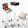 Rolling Laptop Stand, 2 in 1 Dual-use Floor & Desktop,