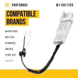 PartsBroz W11551763 Door Switch - Compatible With Whirlpool Maytag Kenmore Dryer - Replaces AP7033439 PS16620385 W11307535 Ultra Durable Replacement