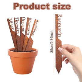 Kräuterschilder, Wetterfeste Kräuterstecker Für Kräutergarten, 6 Stück, Ideal Für Garten Und Balkon, Schilder Für Kräutergarten, Kräuterschilder Wetterfest, Kräuterstecker, Kräutergarten Schild