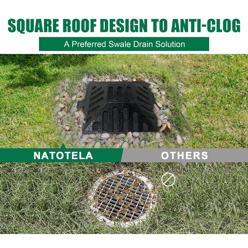 Ductile Iron Atrium Grate and Frame,18x18in Square Beehive Catch Basin