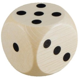 Timtina Pack of 5 Wooden Cubes 3 cm